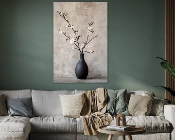 Minimalistische bloesemtak in vaas van Imperial Art House