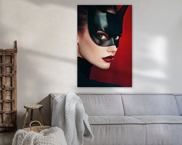 Fascinating view behind a black mask by Poster Art Shop