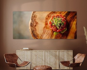 Meat tartare with fresh herbs by Poster Art Shop