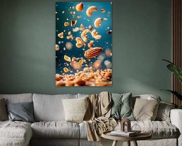 Vliegende noten in dromerig licht van Poster Art Shop