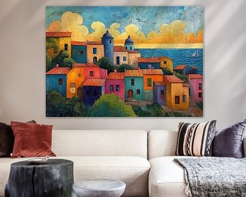 Matisse geïnspireerde zee mediterraan fauvisme van Niklas Maximilian
