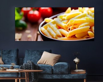 Fresh penne with tomatoes and herbs by Poster Art Shop