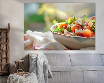 Fresh salad in sunlight - a moment of pleasure by Poster Art Shop