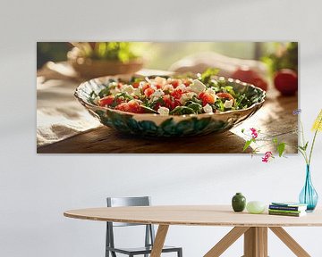 Fresh salad with tomatoes and feta by Poster Art Shop
