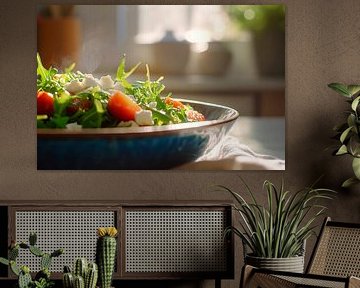 Fresh salad with tomato and feta by Poster Art Shop