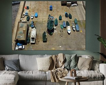 Vissersbootjes by Michel van Kooten