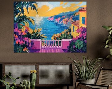 Matisse geïnspireerd Middellandse Zee Zeezicht Fauvisme van Niklas Maximilian