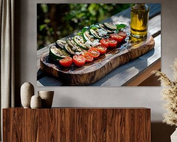 Mixed grilled vegetables with olive oil by Poster Art Shop
