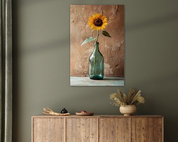 Sunflower in glass vase by Imperial Art House