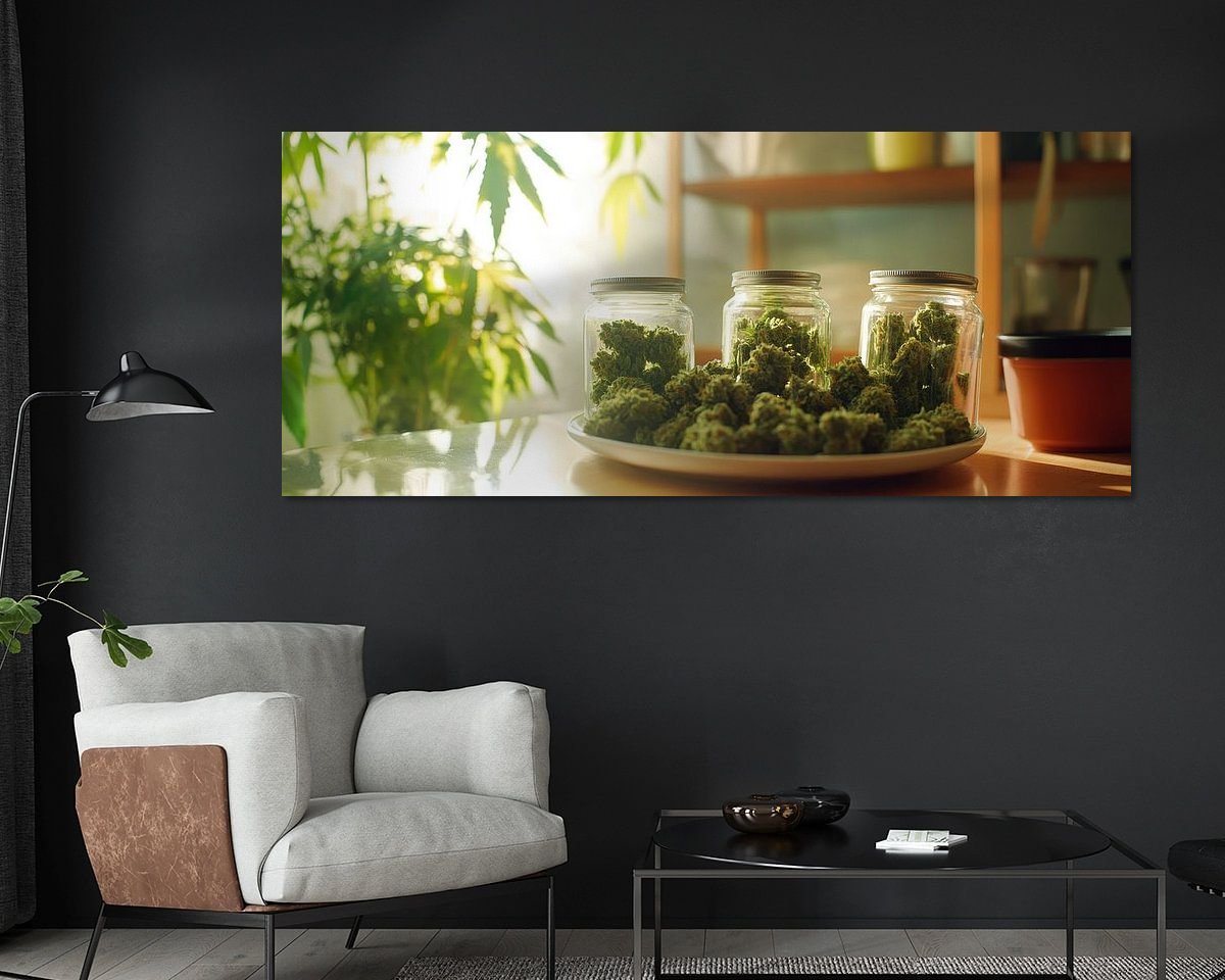 Voorbeeld van het werk in een kamer