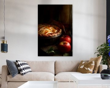 Herfst appeltaart met verse appels van Poster Art Shop