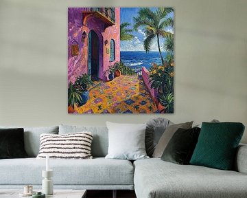 Matisse inspiriert Mediterran Meerblick Meer Fauvismus von Niklas Maximilian