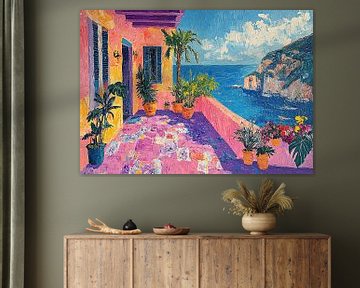 Op Matisse geïnspireerd Mediterraan Zeezicht Zee Fauvisme van Niklas Maximilian