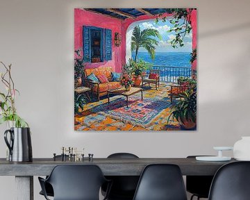 Mediterraan balkon geïnspireerd op Matisse van Niklas Maximilian
