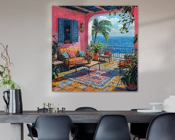 Mediterraan balkon geïnspireerd op Matisse van Niklas Maximilian