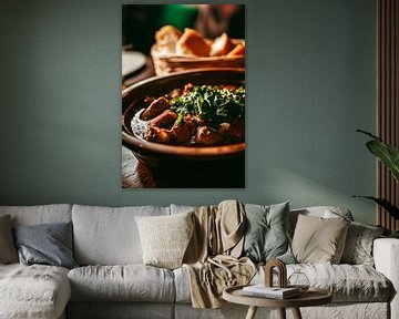 Savoury meat dishes in a clay pot by Poster Art Shop