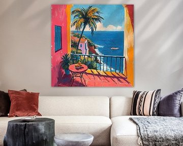 Op Matisse geïnspireerd Mediterraan Zeezicht Zee Fauvisme van Niklas Maximilian