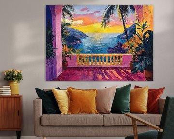 Matisse inspired Mediterranean Sea View Sea Fauvism by Niklas Maximilian
