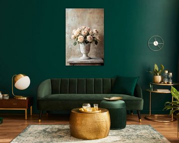 Elegant boeket in rustieke vaas van Imperial Art House