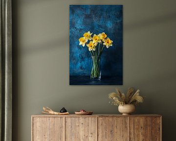 Yellow daffodils in vase by Imperial Art House
