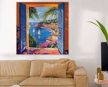 Henri Matisse inspired Mediterran Open Window Sea