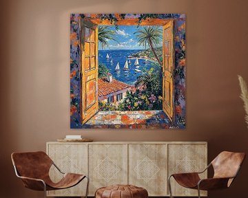 Henri Matisse inspired Mediterran Open Window Sea by Niklas Maximilian