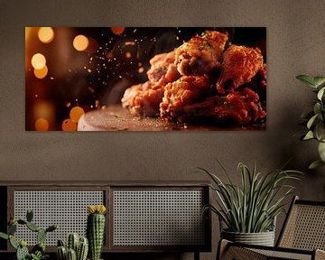 Krokante kippenvleugels met kruiden van Poster Art Shop