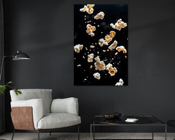 Heerlijke popcorn in vrije val van Poster Art Shop