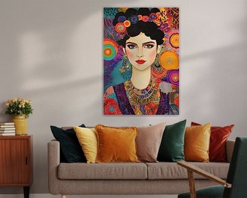 Feminism Portrait Latina Earrings Colourful by Niklas Maximilian