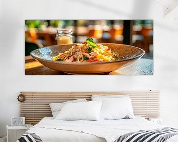 Delicious pasta decorated in sunlight by Poster Art Shop