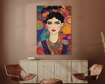 Feminism Portrait Latina Earrings Colourful by Niklas Maximilian