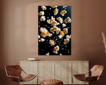 Airy popcorn explosion in the dark by Poster Art Shop