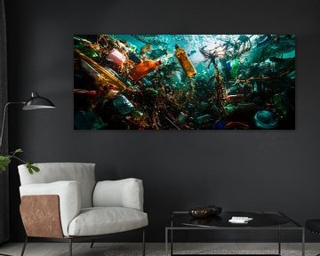 Seabed full of plastic waste - Tragic by Poster Art Shop