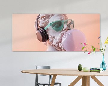 Modern sculpture with chewing gum bubble by Poster Art Shop