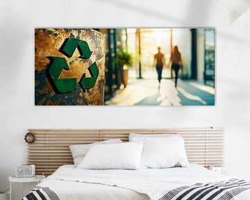 Sustainability in sunlight - recycling symbol by Poster Art Shop