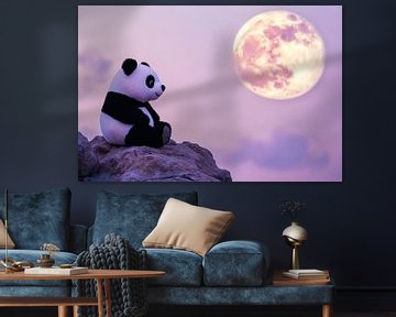Panda onder de volle maan - Dromerige schoonheid van Poster Art Shop