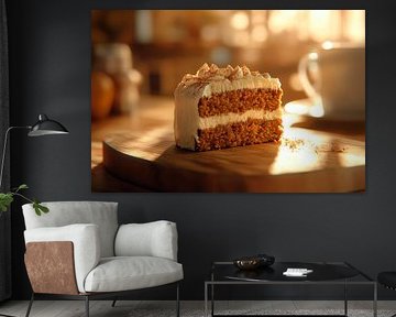 Juicy slice of cake in warm light by Poster Art Shop