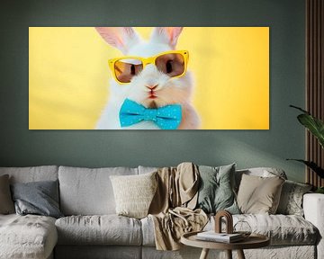 Lapin chic avec lunettes de soleil sur Poster Art Shop