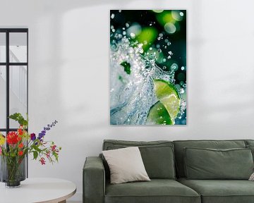 Sparkling freshness with lime and water by Poster Art Shop