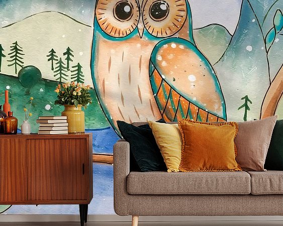 Voorbeeld van het werk in een kamer