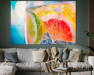 Sprankelende fruitdrank met bubbels van Poster Art Shop