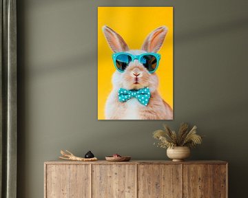 Lapin stylé au soleil sur Poster Art Shop