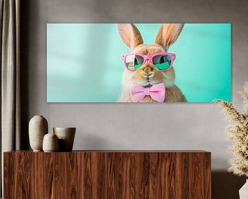 Lapin stylé avec lunettes de soleil sur Poster Art Shop