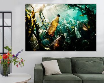 Underwater world with plastic waste - Ecological by Poster Art Shop