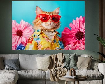 Holiday mood with a stylish cat by Poster Art Shop