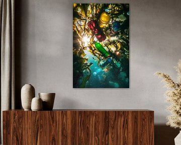 Underwater world full of plastic waste by Poster Art Shop