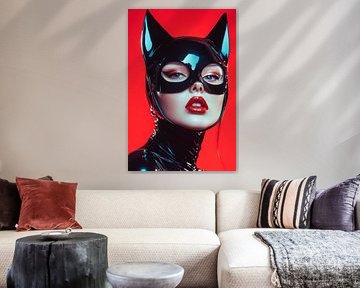 Verführerisches Porträt im Katzenlook von Poster Art Shop