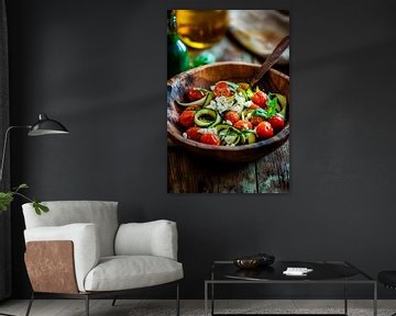 Courgette pasta met cherrytomatenmix van Poster Art Shop