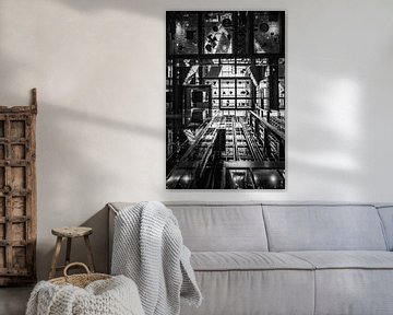 Lift in zwart_wit van Maarten Leeuwis