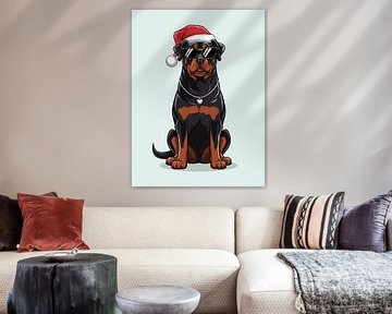 Kerst Rottweiler van Vicky Hanggara
